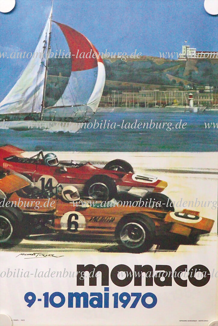 GRAND PRIX AUTOMOBILE MONACO mixed lot of 10 event posters Grand Prix Automobile Monaco, among them (1 of 5)