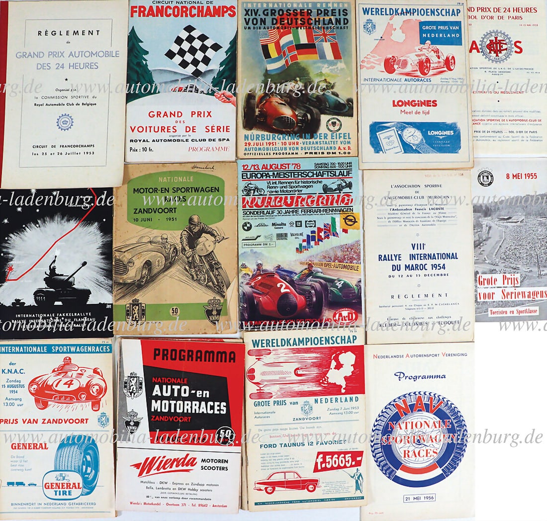 Collection of program booklets / regulations, including regulations 24 Heures du Mans 1953; program (1 of 1)