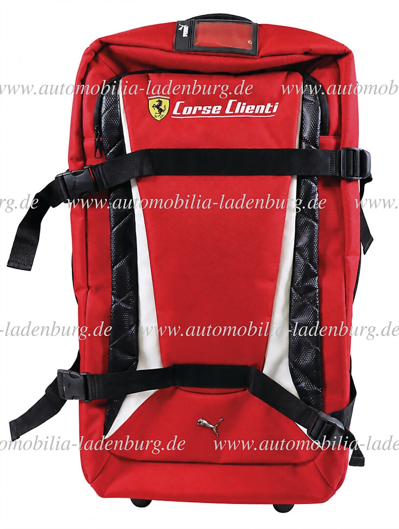 FERRARI mixed lot of 4 pieces, suitcase, travel bag...etc., "Ferrari Corse Clienti", good condition: FERRARI mixed lot of 4 pieces, suitcase, travel bag...etc., "Ferrari Corse Clienti", good condition German Description FERRARI Konvolut 4tlg., Reisekoffer, Reisetasche...etc., "Ferrari Corse Clienti",