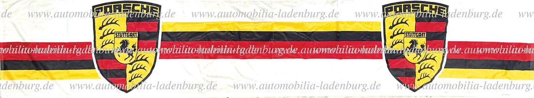 PORSCHE Rare original 80s banner (Bonner Fahnenfabrik) 475x90cm, good general condition (slightly (1 of 2)