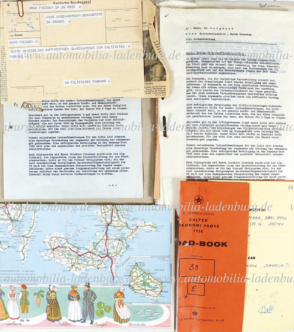 ESTATE OF HANS HUGO HARTMANN April 13-19, 1958, folder "Caltex Int. Economy Test", Hans Hugo (1 of 1)