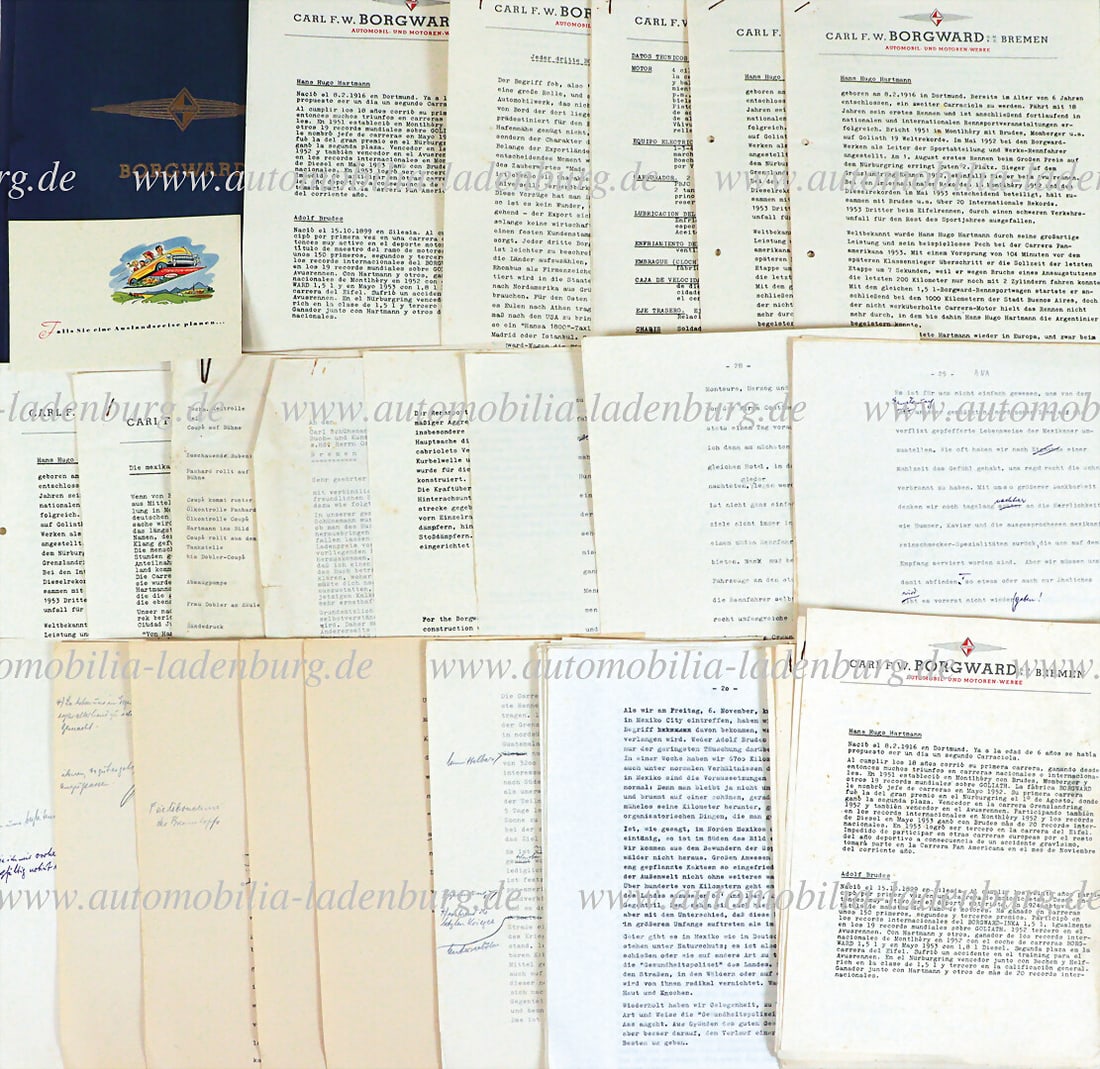 ESTATE OF HANS HUGO HARTMANN 1953/1954, bundle of 15 Mexican magazines with reports on the Carrera (1 of 1)