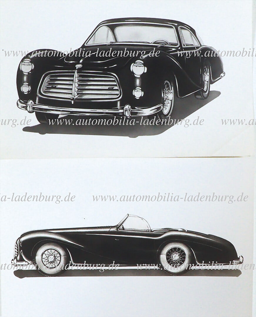 PEGASO 1954, mixed lot of two Saoutchik factory photos, Pegaso Z-102, Coupe and Cabriolet, 11x18cm (1 of 2)