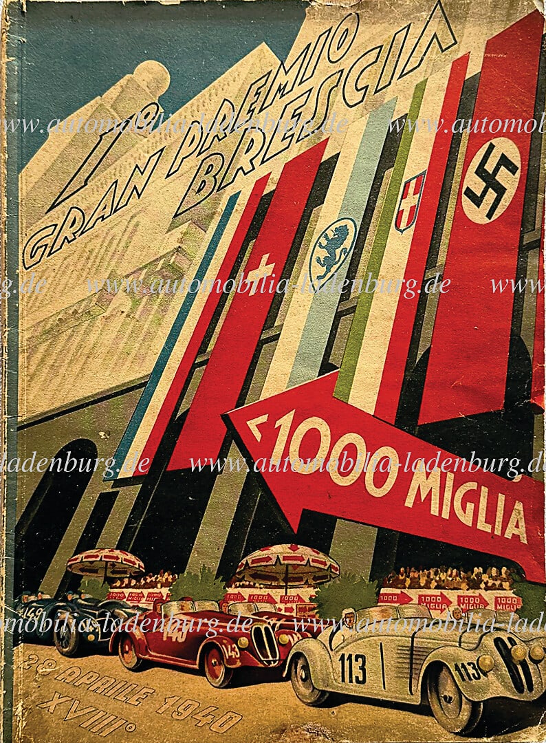 MILLE MIGLIA 1940, original program booklet "XVIII Mille Miglia - 1st Gran Premio Brescia", good (1 of 1)