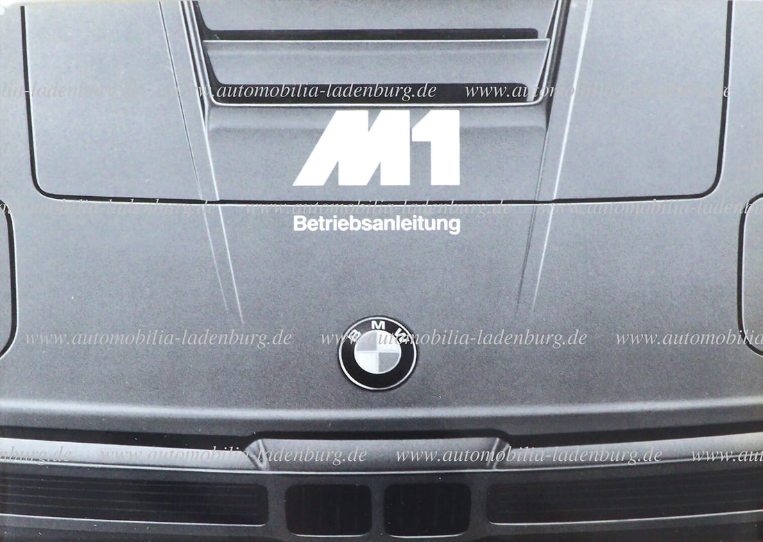 BMW 4. 1980, operating instructions BMW M1, German text, very good condition German Description (1 of 1)