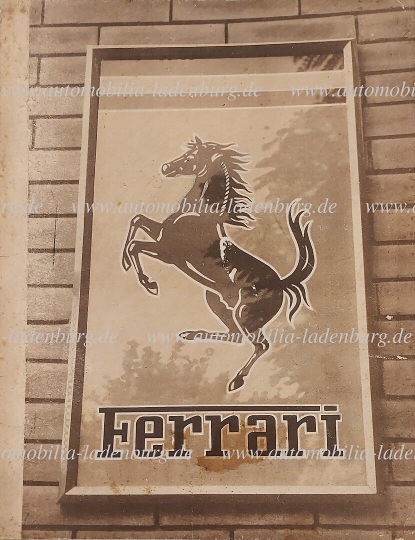 FERRARI 1951, Jahrbuch / Annuario Ferrari 1951, folding pages with sectional drawing and map (1 of 2)