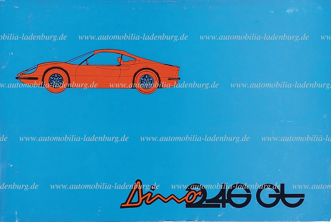 FERRARI 1970, spare parts catalog Ferrari Dino 246 GT, issue 45/70, slight signs of usage on the (1 of 1)