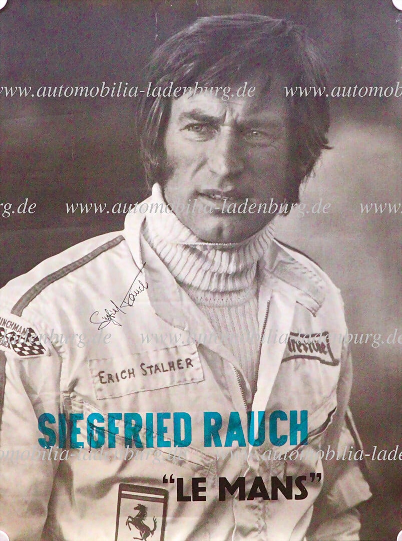 SIEGFRIED RAUCH 1971, extremely rare advertising poster signed by Siegfried Rauch "Siegfried Rauch - (1 of 1)