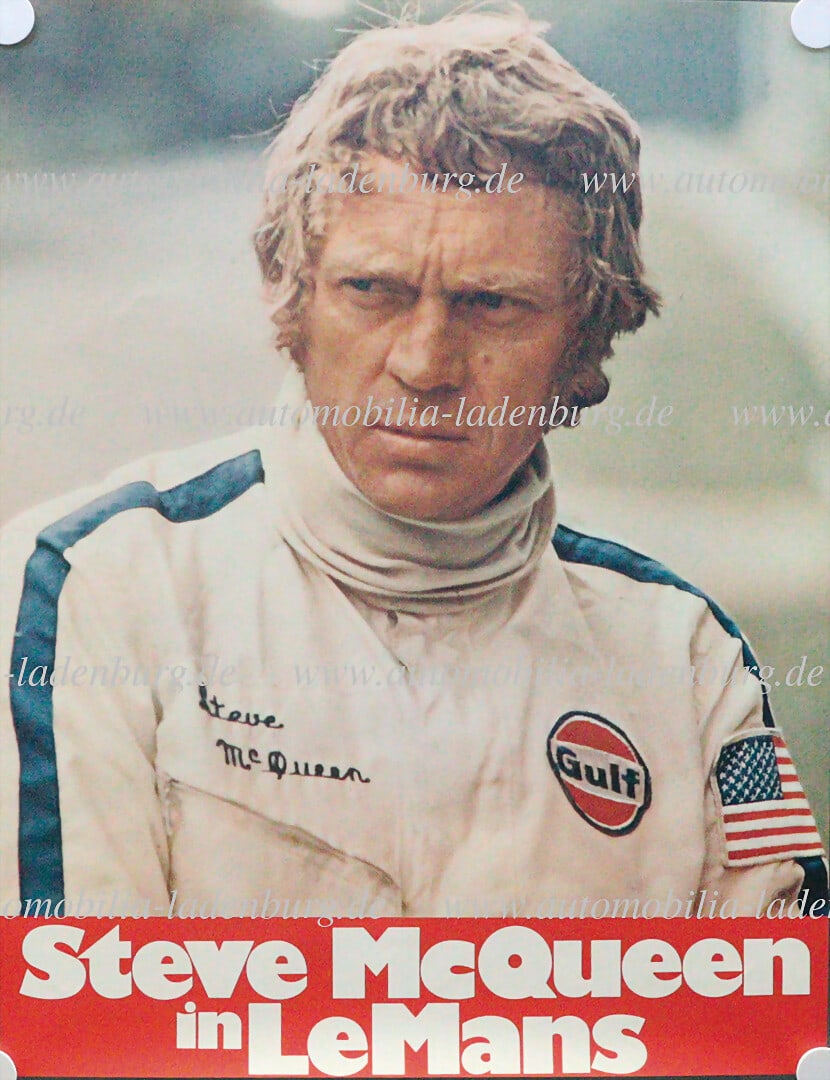 STEVE MCQUEEN 1971, original movie poster "Steve McQueen - Le Mans", 76,5x59cm, perfect condition (1 of 1)