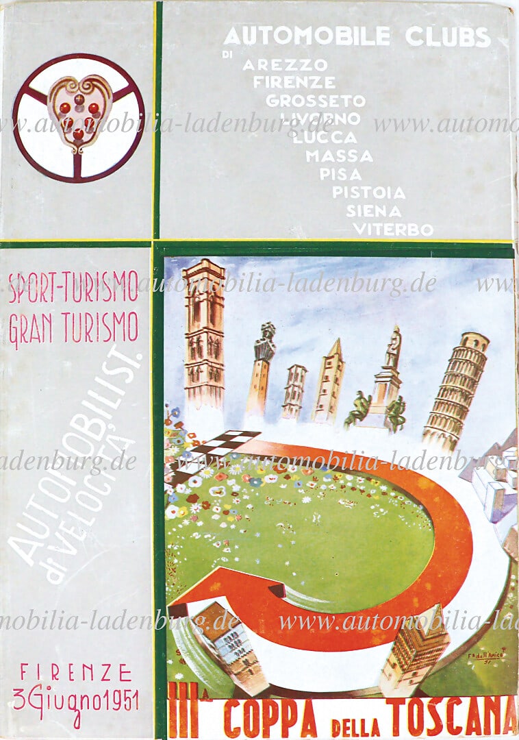 COPPA DELLA TOSCANA 1951, program booklet "3rd Coppa della Toscana Firenze 03.Juni.1951", without (1 of 1)