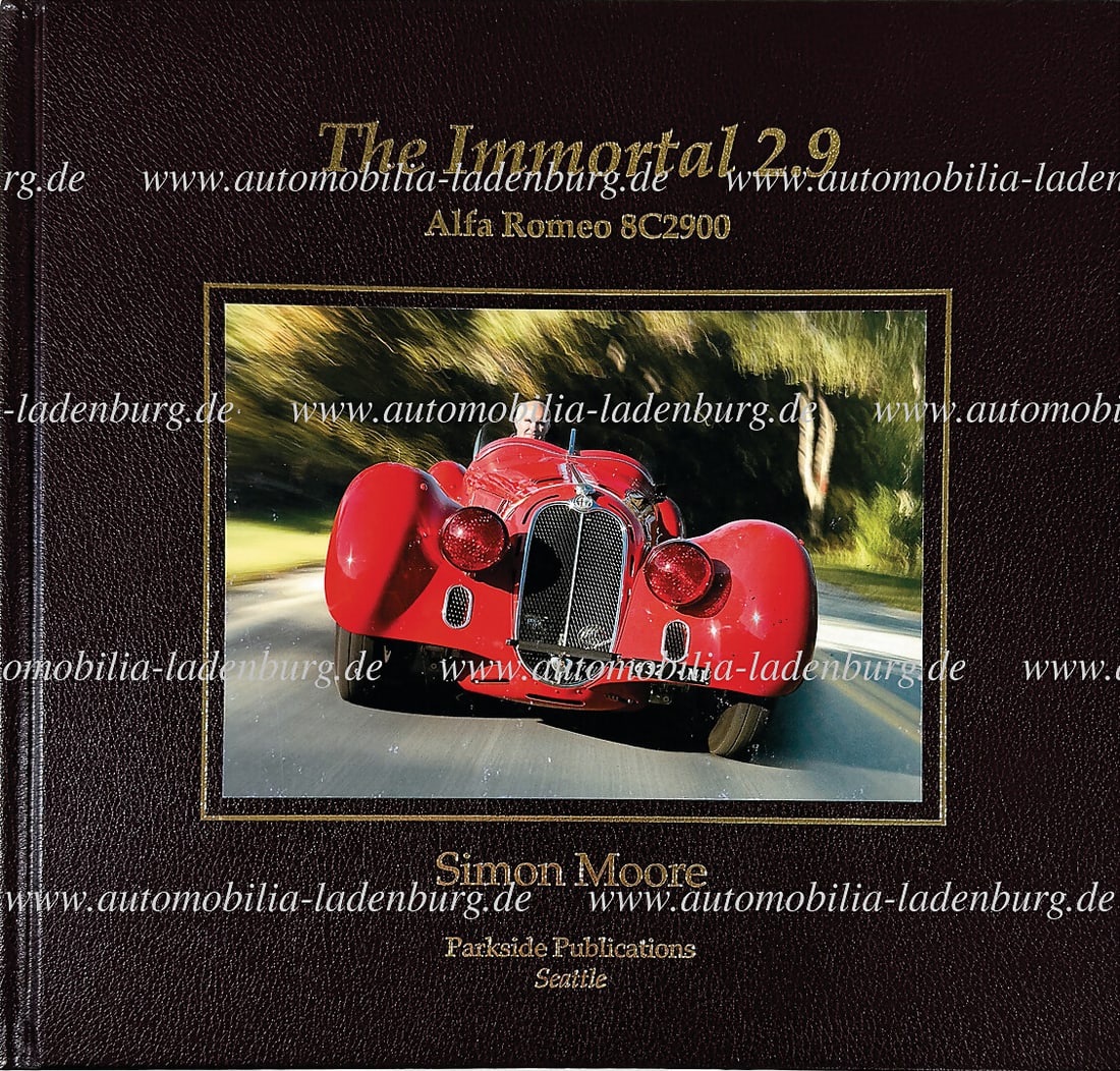 ALFA ROMEO Book "The Immortal 2.9 Alfa Romeo 8C 2900" by Simon Moore, 478 pages English text, in (1 of 1)