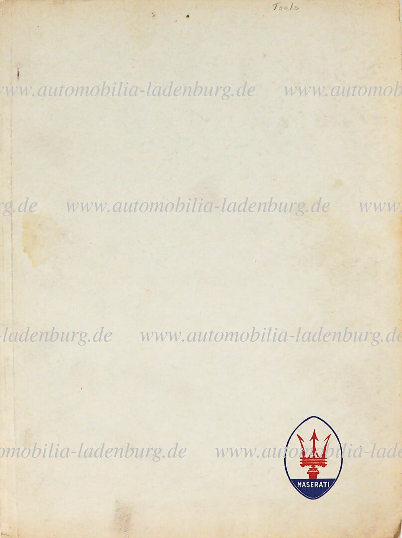 MASERATI 70s, internal special tool catalog, for Maserati Merak, Bora, Mistral, etc., more than 50 (1 of 2)