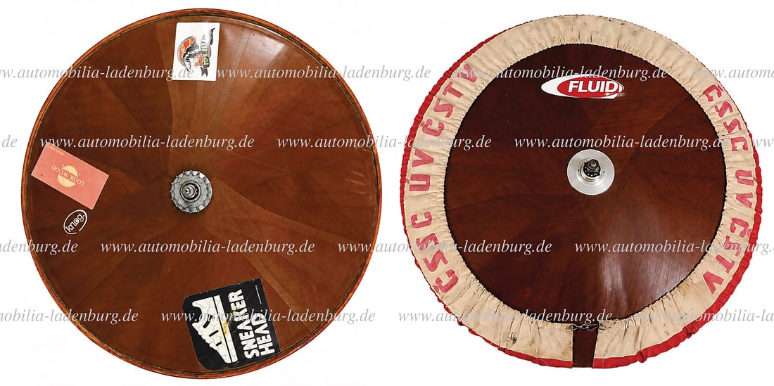 OLYMPICS 1992 / RUSSIA mixed lot of 2 pieces, two historical track bike disc wheels, Russian Olympic (1 of 2)