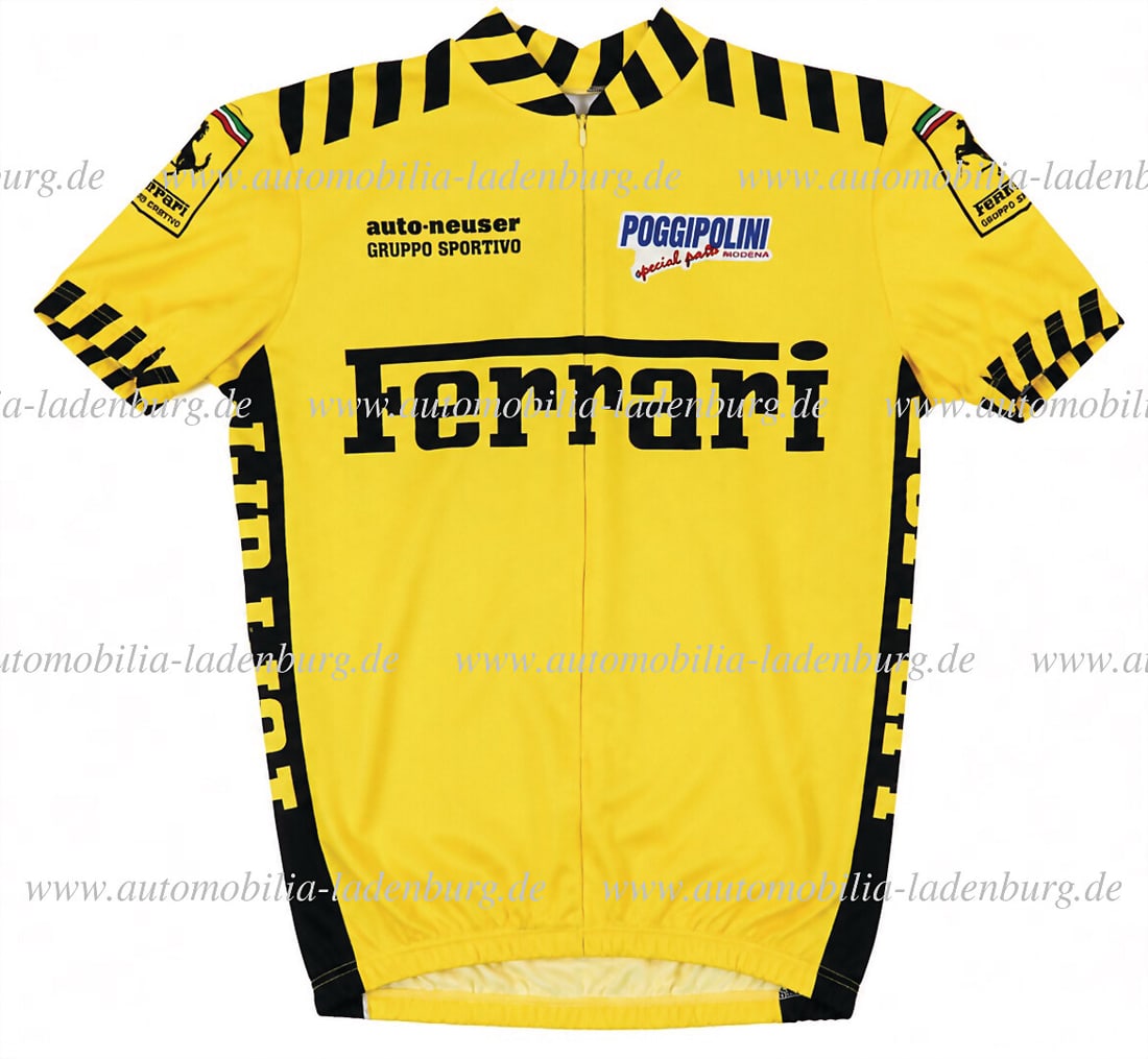 FERRARI, FRITZ NEUSER original Ferrari cycling jersey, size S-2-46, by Fritz Neuser (from (1 of 2)