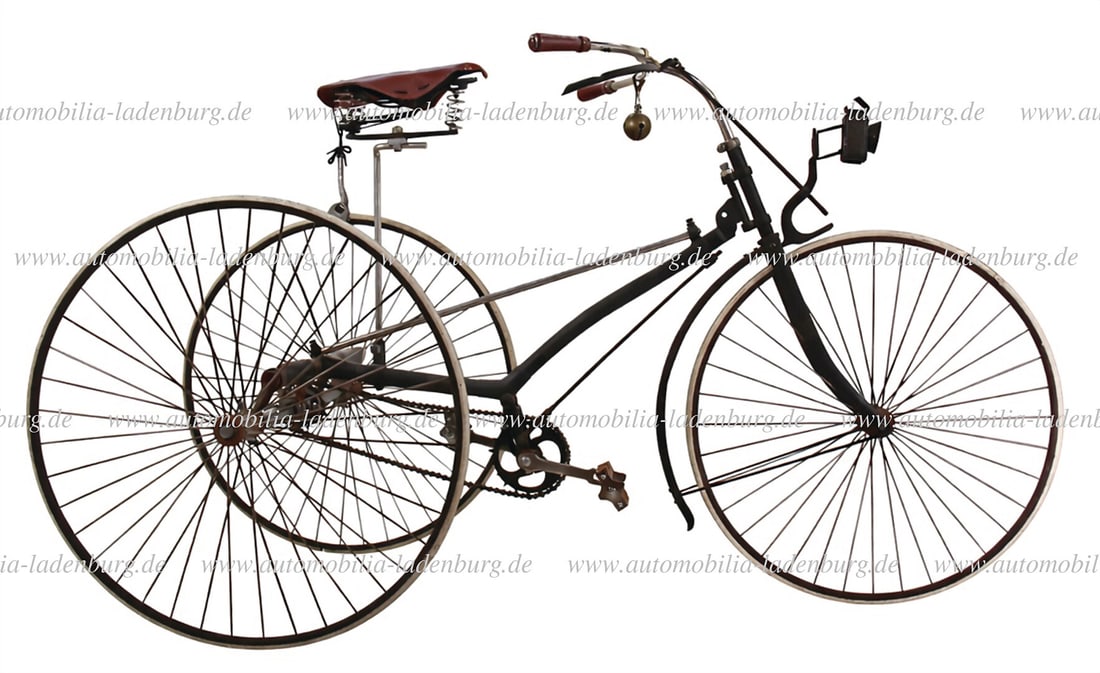 1880s, tricycle, unknown maker, complete with replaced missing parts, nice exhibition piece, with (1 of 8)