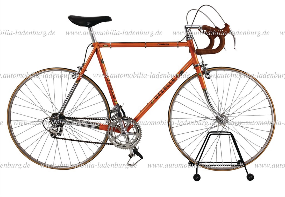 GAZELLE 1973, Gazelle Champion NOS, with Reynolds 531 steel frame, Shimano Dura-Ace "Crane" groupset: GAZELLE 1973, Gazelle Champion NOS, with Reynolds 531 steel frame, Shimano Dura-Ace "Crane" groupset (1. Series), 3TTT saddle, 3TTT stem 8cm, 3TTT handlebars, Lyotard pedals with Christophe pedal hook