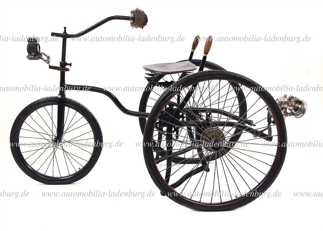 SINGER & CO. COVENTRY 1910, tricycle, hand-operated tricycle, steering through the back, chain (1 of 5)