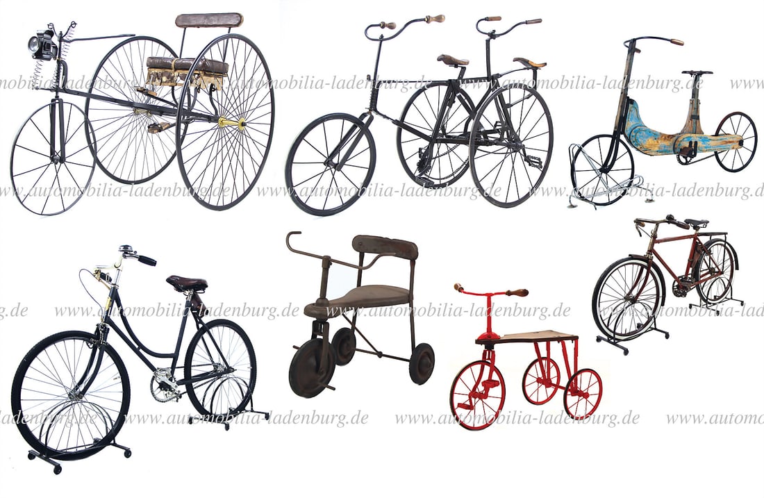 Mixed lot of children's bicycles 7 pcs. including 1930, children's tricycle with front-wheel pedal (1 of 1)