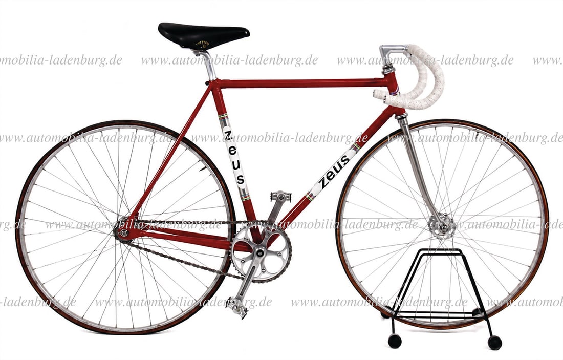 ZEUS ca. 1976, Zeus track bike, with Zeus track frame, Zeus 2000 fork, Zeus headset, Zeus crankset, (1 of 7)