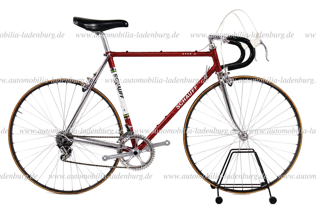SCHAUFF 1979, Schauff Campagnolo racing bike, probably attributed to a former member of the German: SCHAUFF 1979, Schauff Campagnolo racing bike, probably attributed to a former member of the German cycling team, equipped with Campagnolo brakes, Campagnolo brake levers, Campagnolo shift levers, Camp