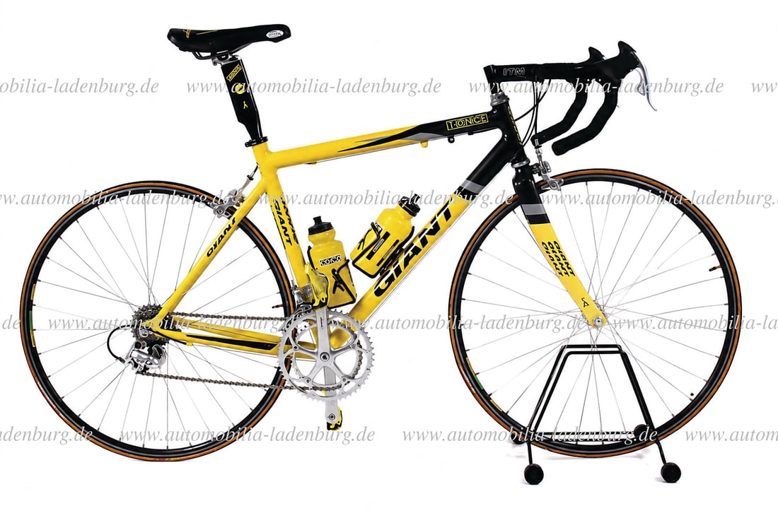 GIANT / ONCE ca. 1990s, Giant ONCE team bike, with Giant aluminum frame in yellow and black ONCE (1 of 10)