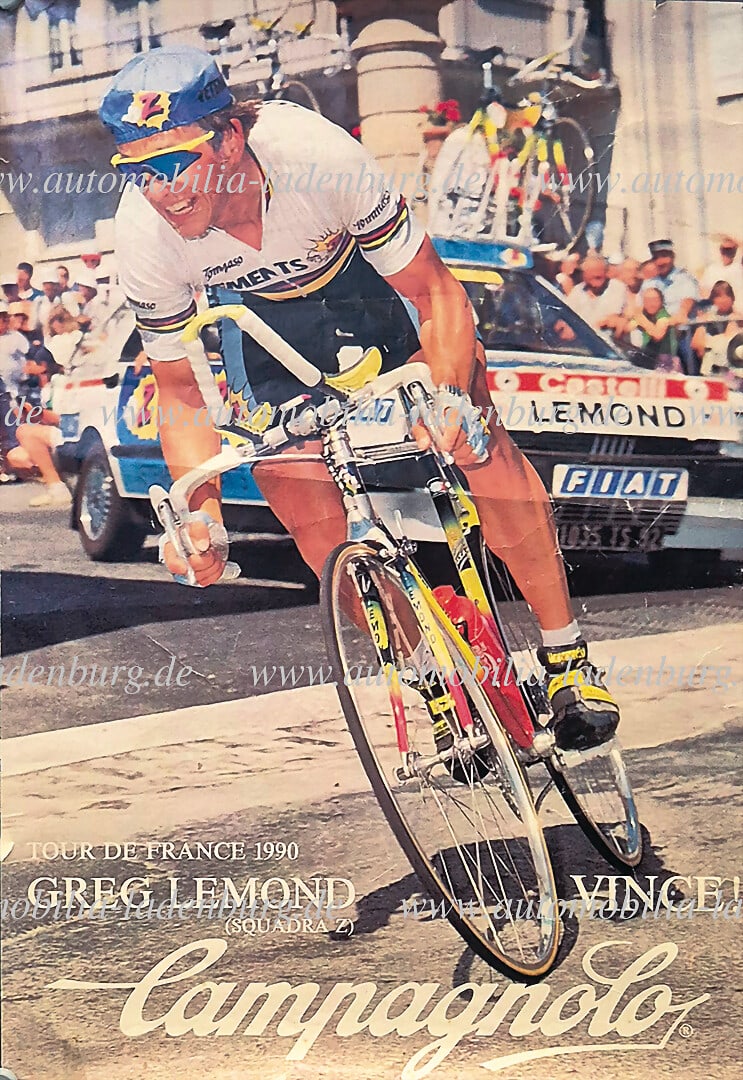 CAMPAGNOLO Mixed lot of 8 pieces, original Campagnolo racing cyclist posters including, "Vince (1 of 4)