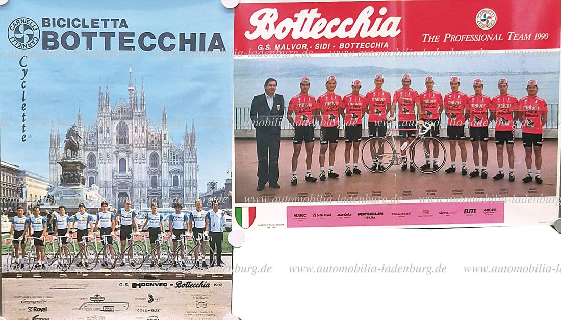 BOTTECCHIA mixed lot of 2 original racing cyclist posters, including "Bicicletta Bottecchia, 1982", (1 of 1)