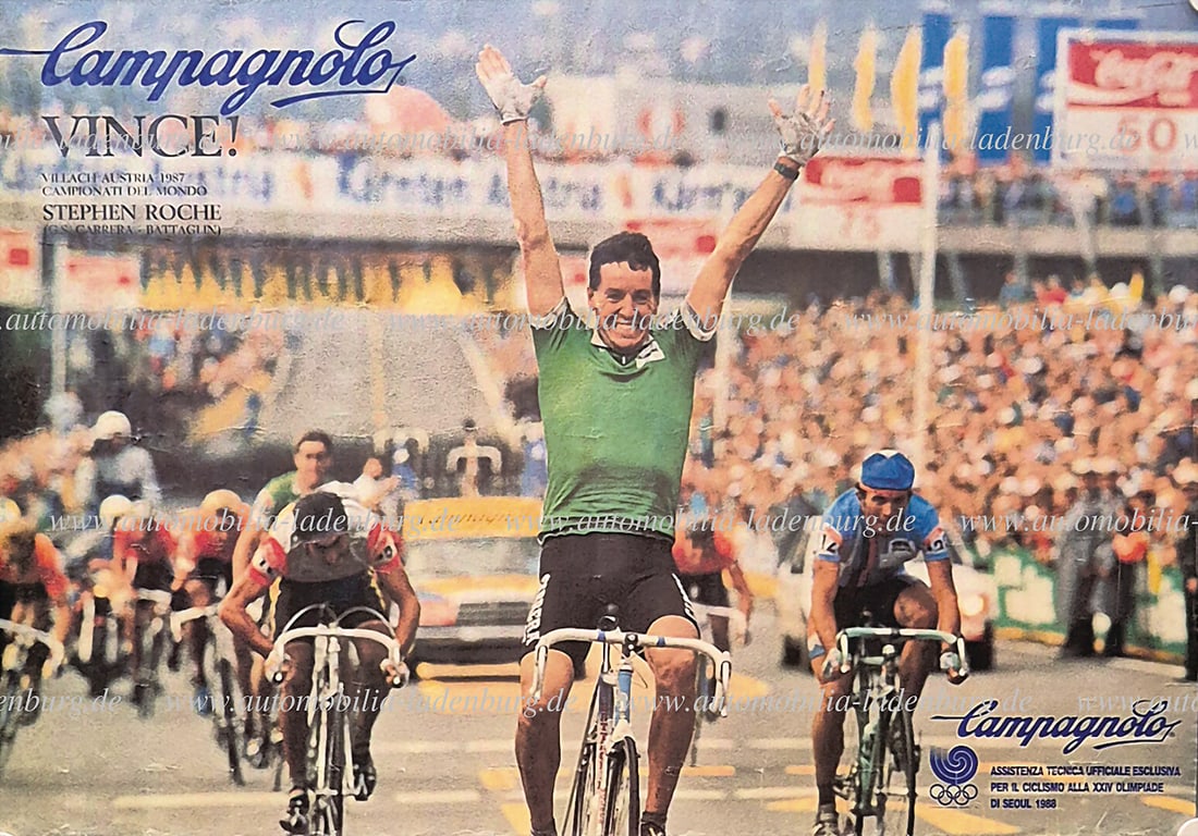 CAMPAGNOLO original Campagnolo, Stephen Roche, "Victory, Olimpiade di Seoul 1998", 70x100cm, creased (1 of 1)