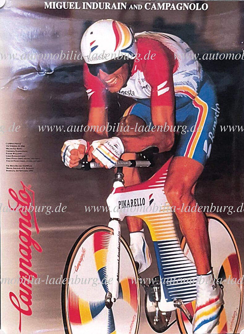 CAMPAGNOLO original Campagnolo advertising poster, "Miguel Indurain and Campagnolo" 1994, 82x62cm, (1 of 1)