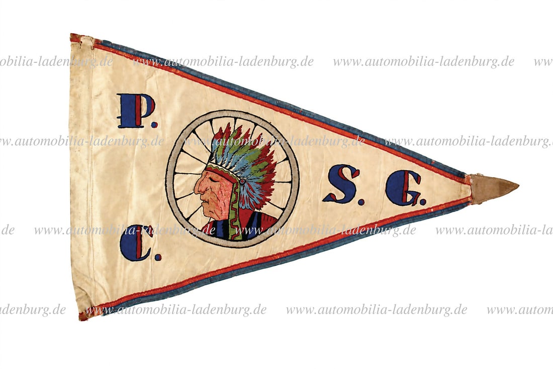 SAN GERVASI BARCELONA original cycling pennant "GrÃ¼ndungswimpel des Radsportvereins Sant: SAN GERVASI BARCELONA original cycling pennant "GrÃ¼ndungswimpel des Radsportvereins Sant Gervasi, Barcelona", hand-embroidered, signs of wear due to age, visually in good condition German D