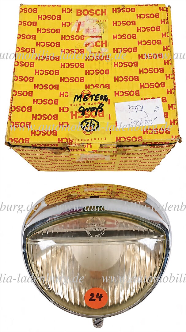 METEOR original "Meteor" auxiliary/fog light, probably 1950s, unused stock (NOS), chrome-plated (1 of 1)