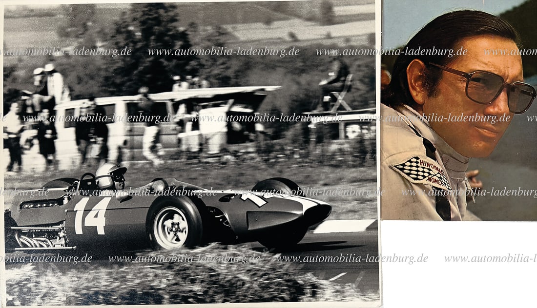 FERRARI Original b/w photo Pedro Rodriguez on Ferrari 1512, GP USA Watkins Glen 1965, 20,5x25cm, (1 of 2)