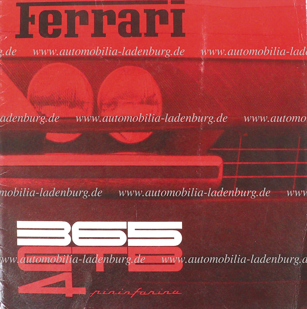 FERRARI 1968 (25/68), sales brochure Ferrari 365 GTB4 "Daytona", 10 pages, trilingual text (I/F/E), (1 of 1)