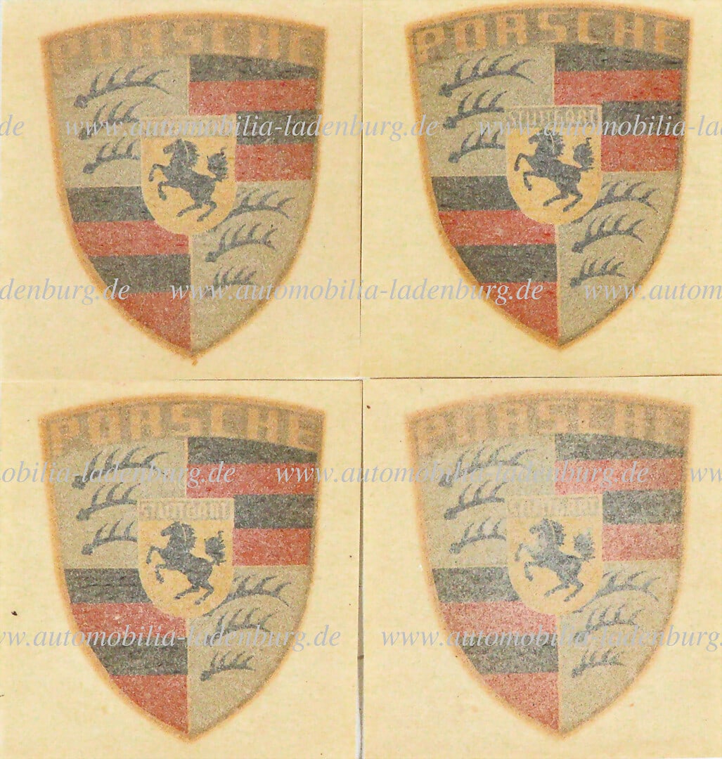 PORSCHE 60s, collection of 4 original Porsche water stickers for racing cars, all NOS, rare German: PORSCHE 60s, collection of 4 original Porsche water stickers for racing cars, all NOS, rare German Description PORSCHE 60er Jahre, Konvolut 4 original Porsche Wasseraufkleber fÃ¼r Rennsportw