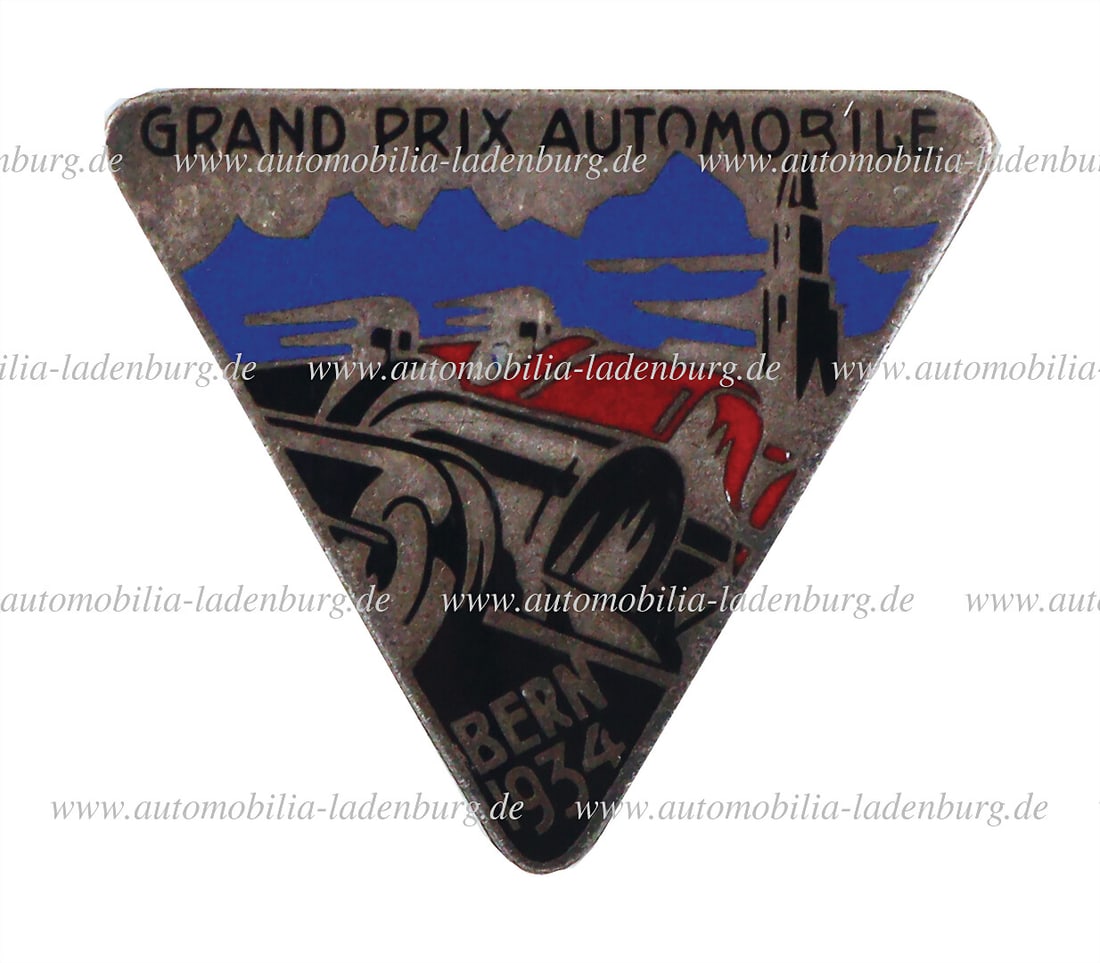 GRAND PRIX SWITZERLAND 1934, rare participant pin, enameled "Grand Prix Automobile Bern 1934", (1 of 1)
