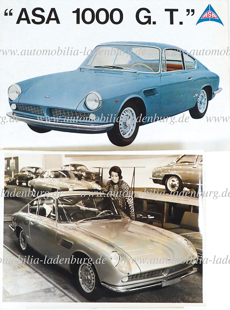 ASA (FERRARI) mixed lot of 2 pieces, among them one leaflet ASA 1000GT, slightly stained (small tear (1 of 1)