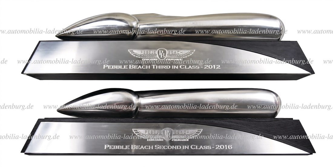 PEBBLE BEACH Mixed lot of 2 winner trophies "Stromlinien Design von Emmanuel Zurini", Pebble Beach (1 of 3)