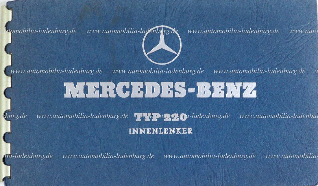 MERCEDES-BENZ Paint and equipment samples for Mercedes-Benz type 220 "Innenlenker" (W180), inside (1 of 1)