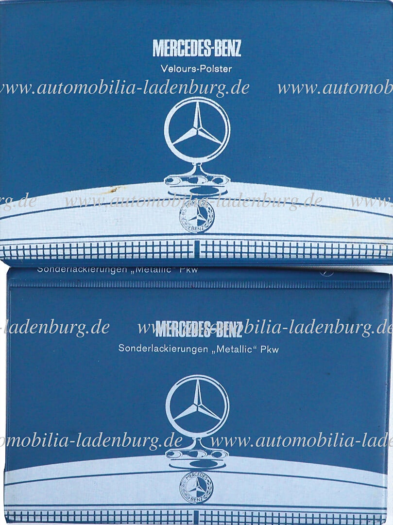MERCEDES-BENZ 1970, mixed lot of 2 pieces, including special metallic car paintwork, interior with (1 of 2)