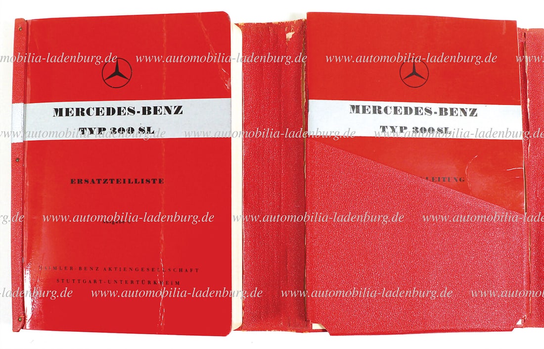 MERCEDES-BENZ Operating instructions and spare parts list Mercedes-Benz Type 300SL, (Edition C),: MERCEDES-BENZ Operating instructions and spare parts list Mercedes-Benz Type 300SL, (Edition C), incl. conversion list to spare parts list Type 300SL (Edition C), with signs of use German Description 