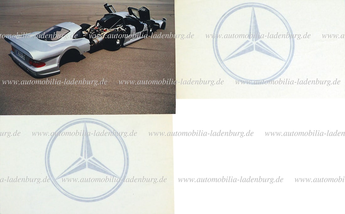 MERCEDES-BENZ / AMG Mixed lot of 3 pieces including 2 original Mercedes star stickers for CLK-GTR (1 of 1)