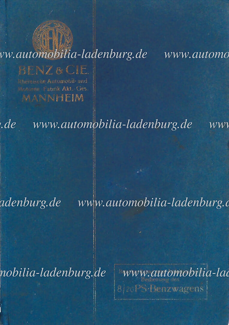 BENZ & CIE 1917, description and instructions for the operation of the 8/20 hp gasoline car, 70 (1 of 1)