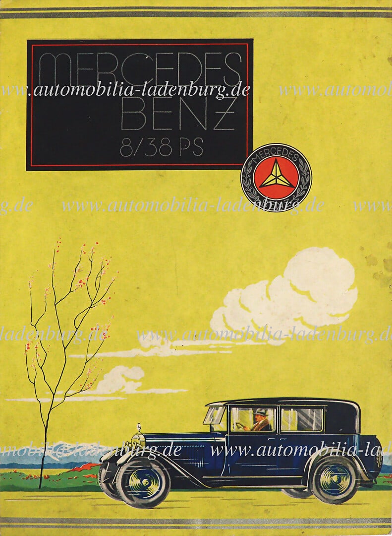 MERCEDES BENZ 1927, sales brochure Mercedes Benz 8/38 PS, 16 pages, German text, slightly foxed,: MERCEDES BENZ 1927, sales brochure Mercedes Benz 8/38 PS, 16 pages, German text, slightly foxed, good condition German Description MERCEDES BENZ 1927, Verkaufsprospekt Mercedes Benz 8/38 PS, 16 Seiten