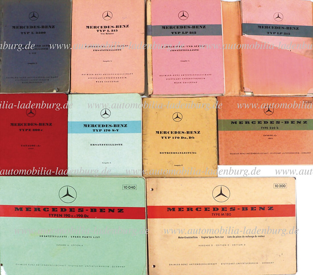 MERCEDES-BENZ Collection including operating instructions Mercedes-Benz Type 170Da, Db; engine spare (1 of 1)
