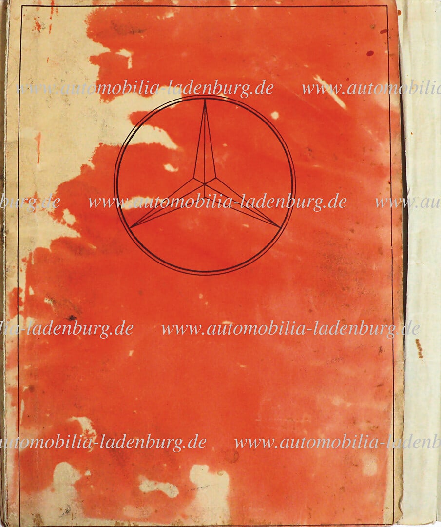 MERCEDES BENZ 1939, description and treatment instructions (operating instructions) of the body: MERCEDES BENZ 1939, description and treatment instructions (operating instructions) of the body Mercedes Benz - open touring car type 770 (W150) "Big Mercedes" in special design (armored), extremely r