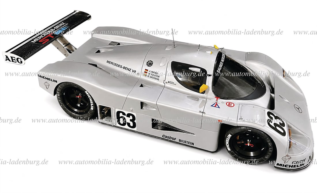 MERCEDES BENZ Model car, scale 1:8, Sauber C9 Mercedes - Le Mans winner 1989. Exceptionally detailed (1 of 7)