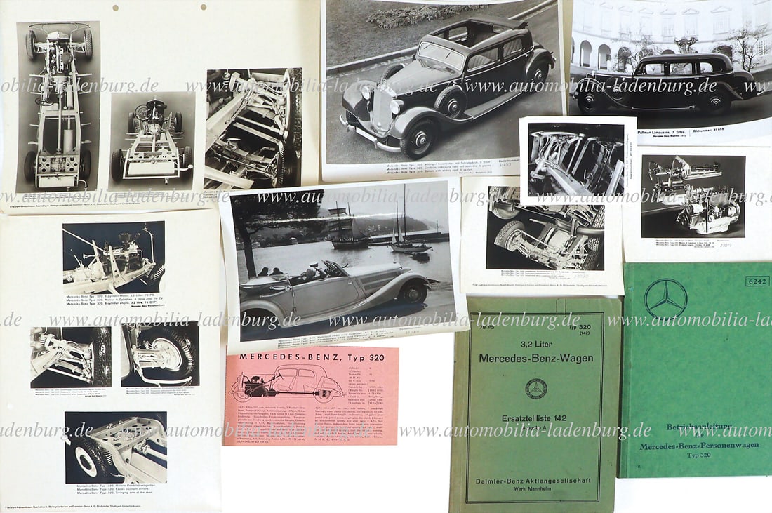 MERCEDES BENZ mixed lot Mercedes Benz type 320, 11 pieces, including 1938, operating manual for (1 of 1)
