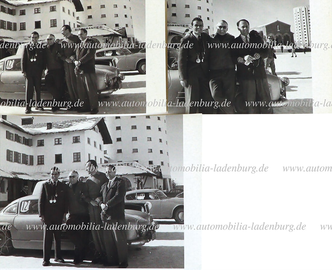 MERCEDES-BENZ Mixed lot of 3 original b/w photos Rolf Moll, Walter Schock, Karl Kling with (1 of 2)