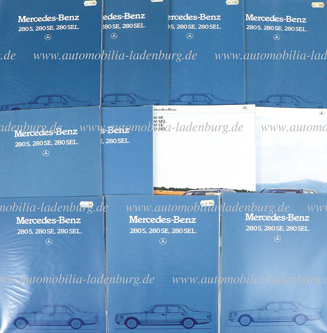 MERCEDES-BENZ 80s/90s, large mixed lot, 3 archive folders with a total of approx. 76 sales (1 of 2)