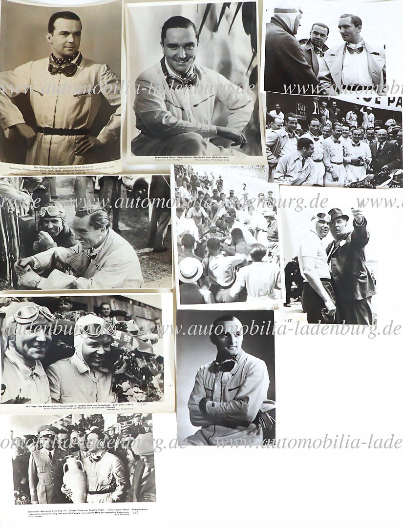 MERCEDES-BENZ Collection of 10 original b/w photographs, including Max Sailer with the Swiss GP (1 of 1)